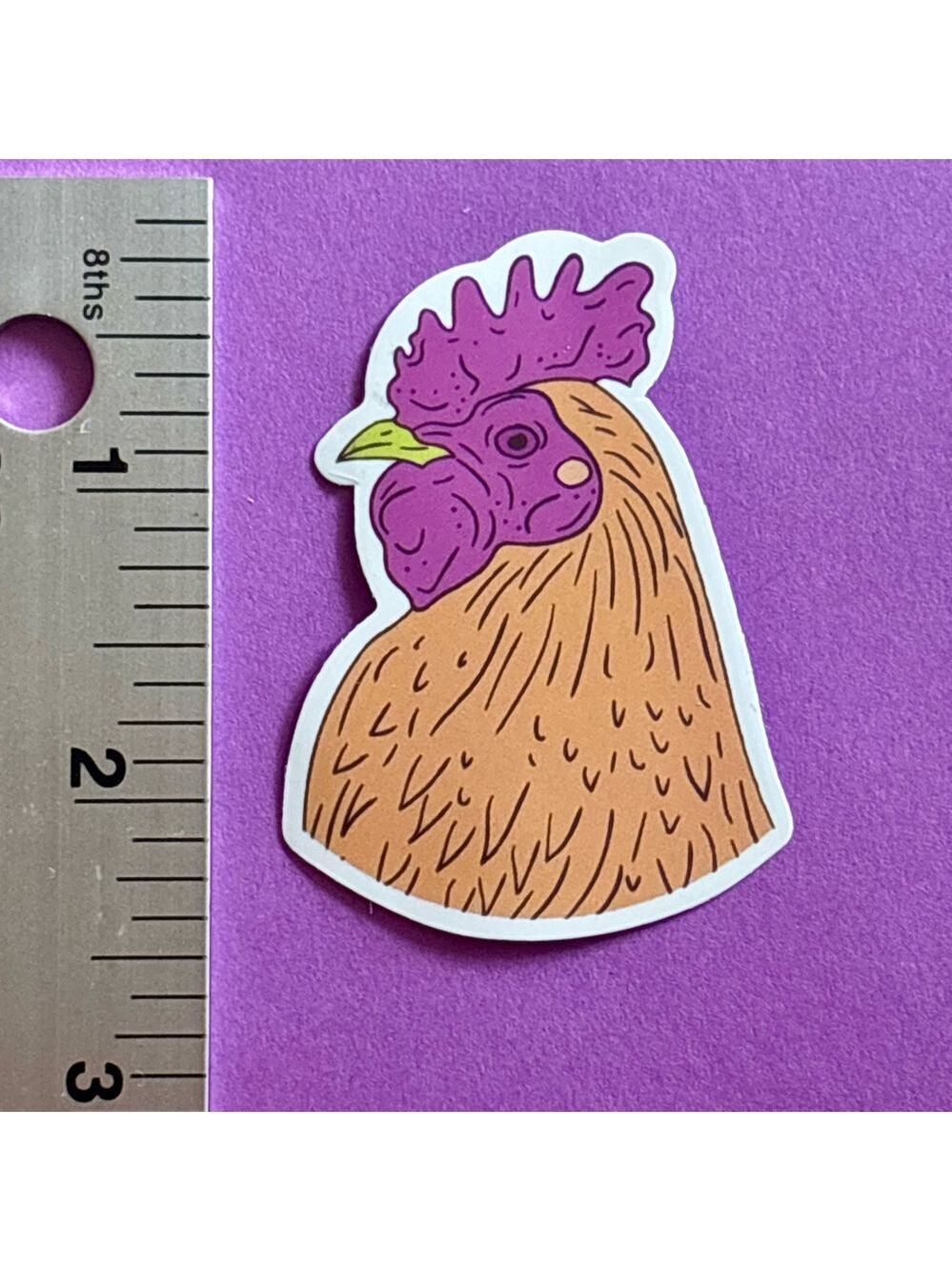 10/$10 Chicken Rooster Aesthetic Vinyl Sticker Waterproof Water Bottle Laptop